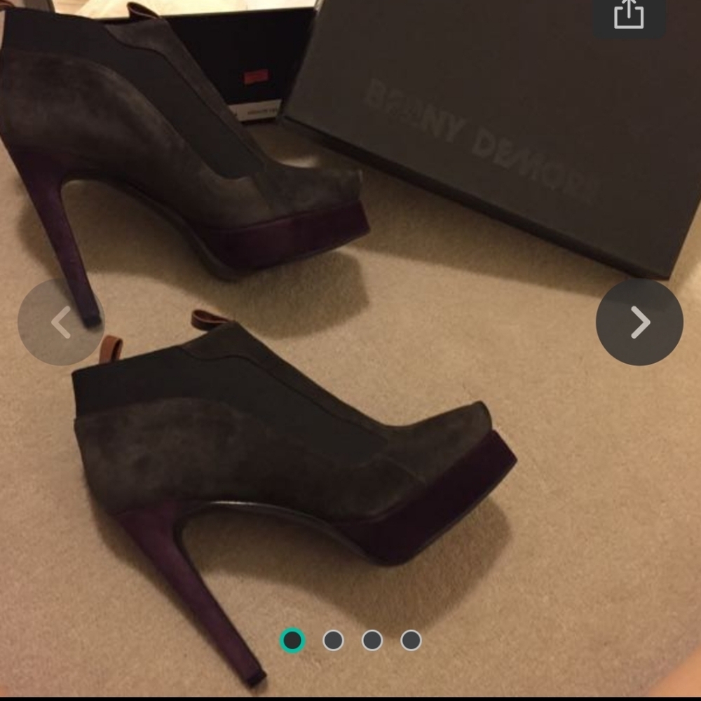 Berny‎ Demore Black and Purple Ankle Boots